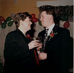 Gazing adoringly ..........