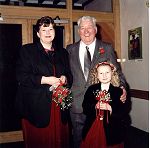 Sandra, her father and Laura, our bridesmaid